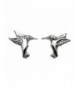 Stainless Steel Fluttering Hummingbird Earrings