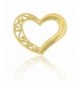 Gold Small Floating Heart 10k