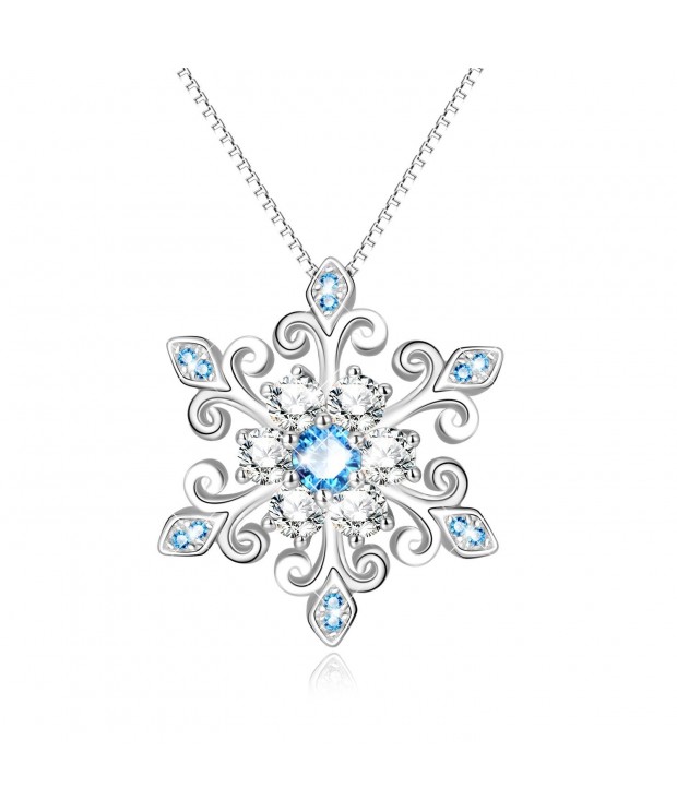 Sterling Silver Snowflake Pendant Necklace