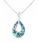 Sterling Tear drop Iridescence Necklace Earrings