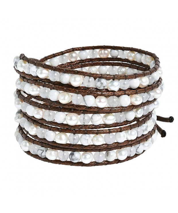 Purity Reconstructed Agate Quartz Cultured Freshwater Bracelet