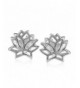 Sterling Silver Lotus Flower Earrings