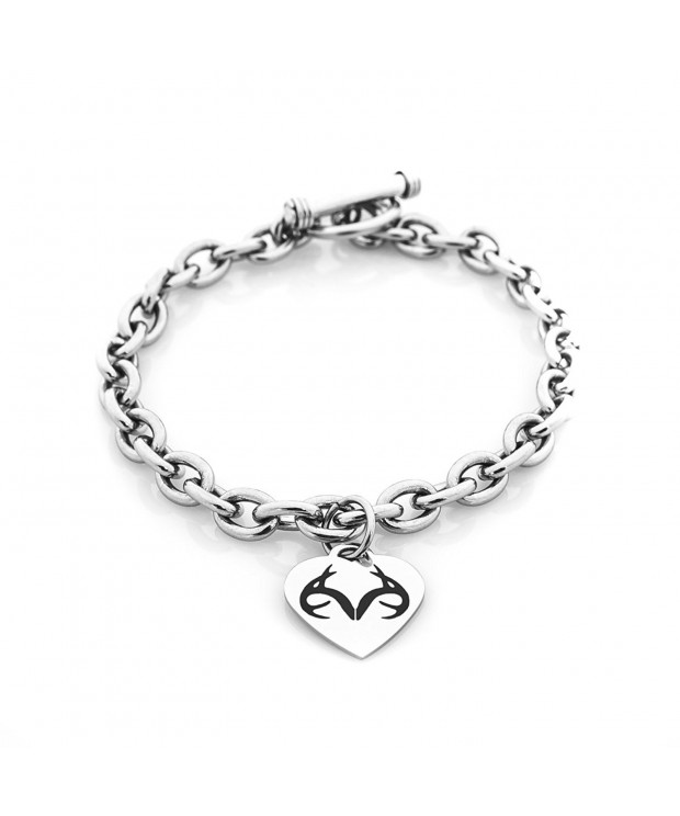 Silver Realtree Heart Bracelet stainless steel