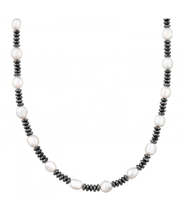 Honora Freshwater Cultured Hematite Necklace