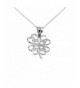 Sterling Trinity Four Leaf Pendant Necklace