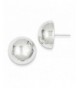 925 Sterling Silver Button Earrings