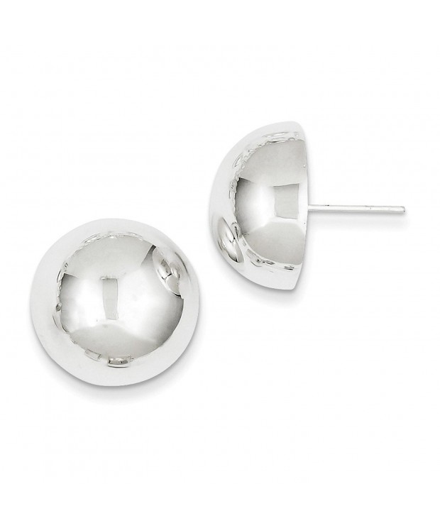 925 Sterling Silver Button Earrings