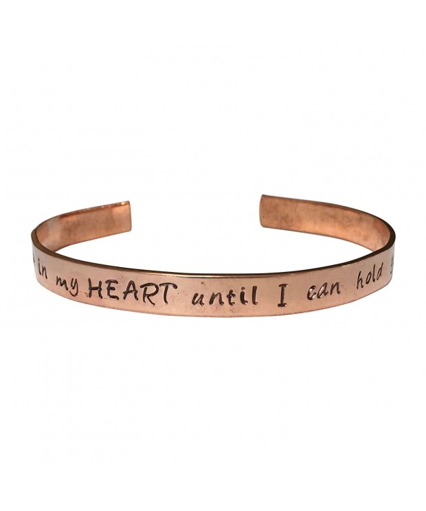 Heart Hand Stamped Copper Bracelet