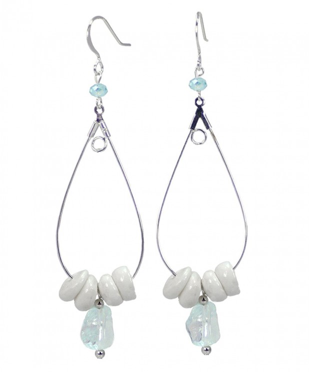 Hawaiian Puka Shell Glass Earrings