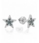 Sterling Silver Diamond Ladies Earrings