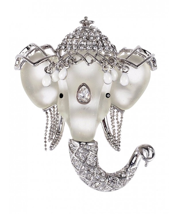Alilang Silvery Crystal Rhinestones Elephant
