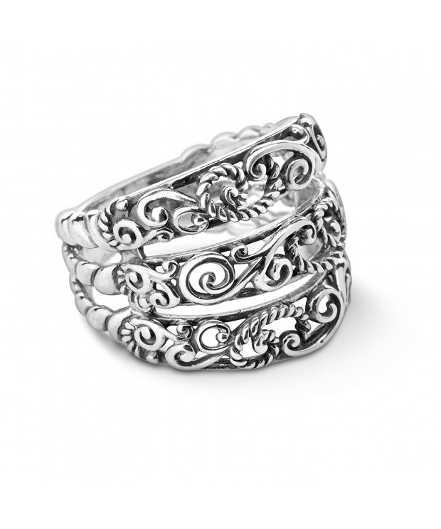Signature Sterling Silver Three Ring