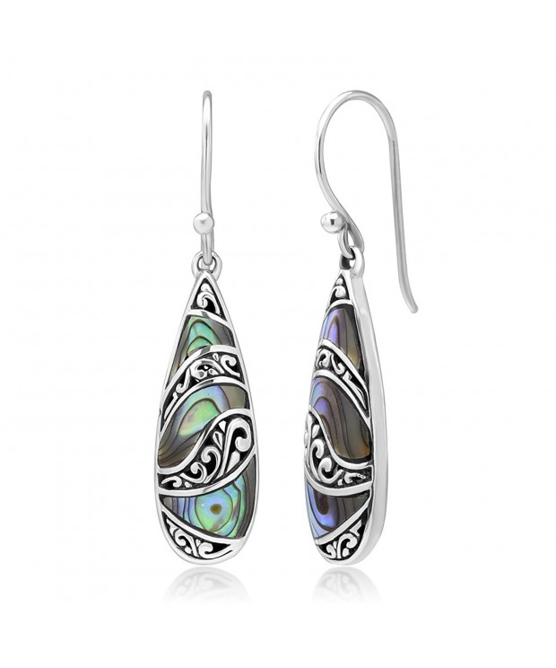 Sterling Natural Filigree Teardrop Earrings