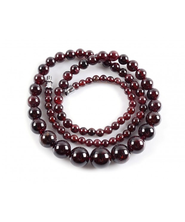 Amandastone Natural Garnet Charm Necklace