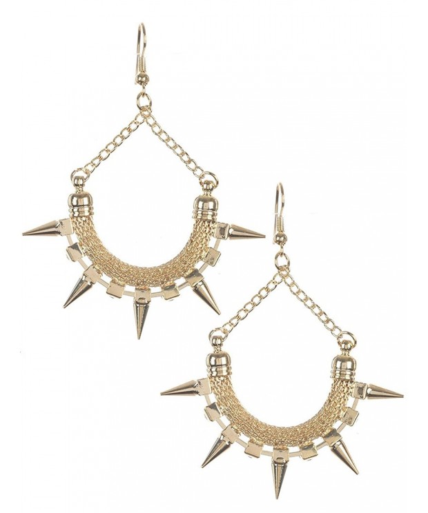 Stylish Silver Spike Dangle Earrings