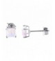 Sterling Silver Rhodium Simulated Earrings