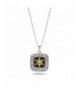 Sheriff Classic Silver Crystal Necklace