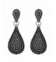 Kalapure Silver Teardrop Earrings Infinity