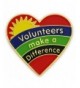 PinMarts Volunteers Difference Heart Enamel
