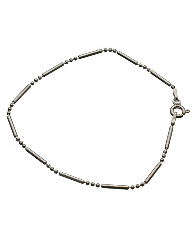 Sterling Silver Chain Anklet Italy