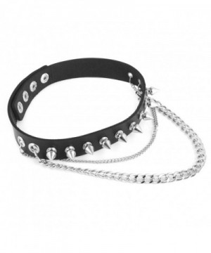 Fashion Women Men Cool Punk Goth Metal Spike Studded Link Leather ...