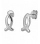 Christian Fish Sterling Silver Earrings