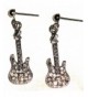 Electric Pierced Earrings Covered Rhinestones