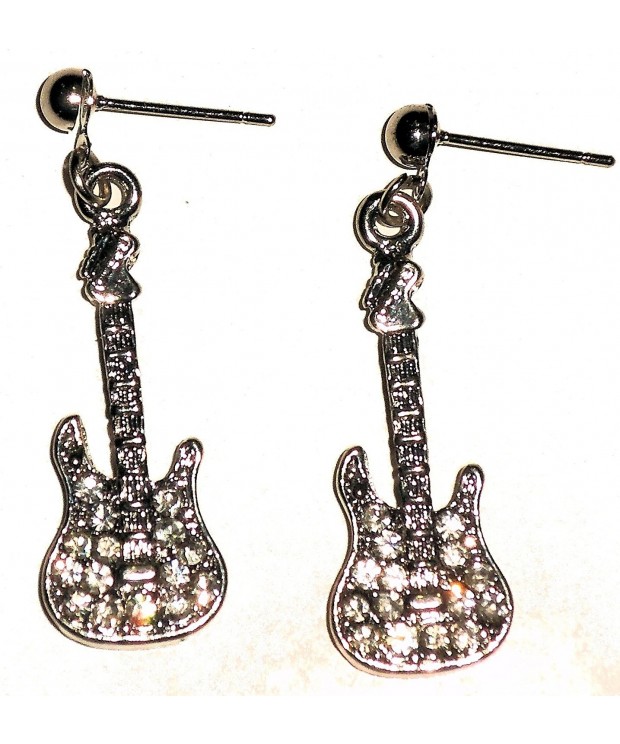 Electric Pierced Earrings Covered Rhinestones