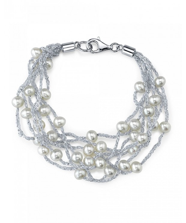 Freshwater Cultured Pearl Cotton Bracelet