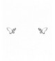 White Gold Butterfly Earrings Screw