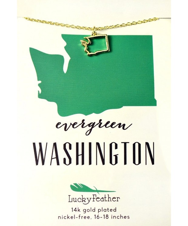 Lucky Feather State Necklace Dipped