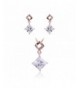 Fashion Crystal Pendant Necklace Earring