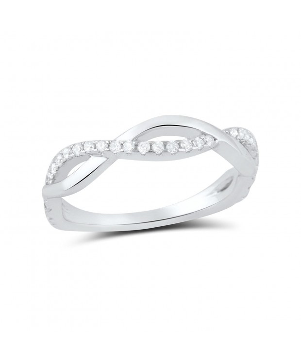 Sterling Silver Stackable Twisted infinity