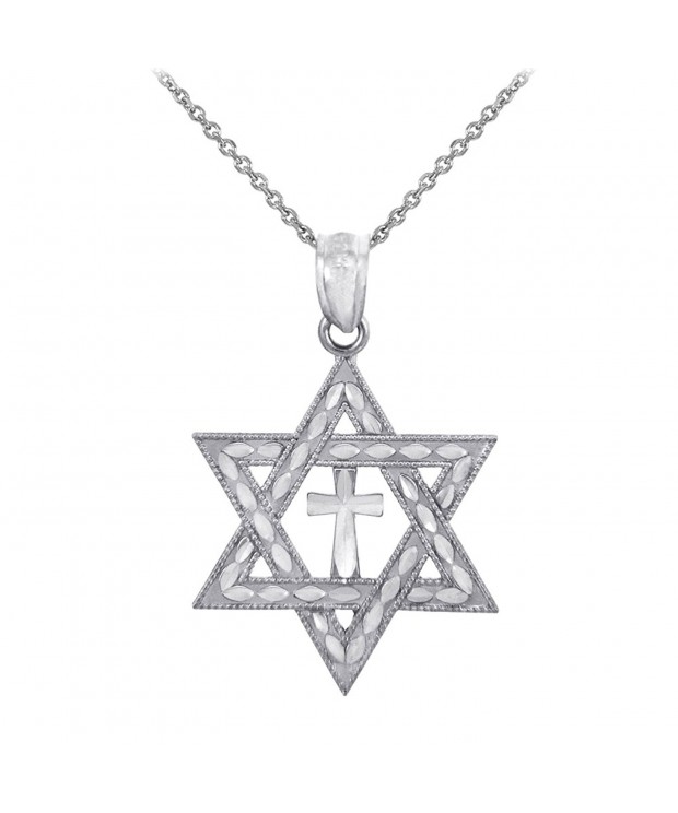 Sterling Silver Jewish Pendant Necklace