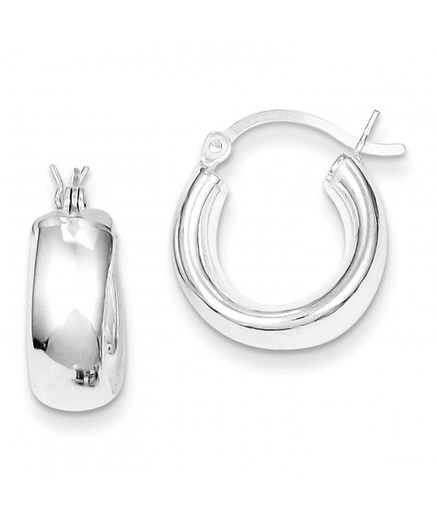 Sterling Silver Polished Hinged Earrings