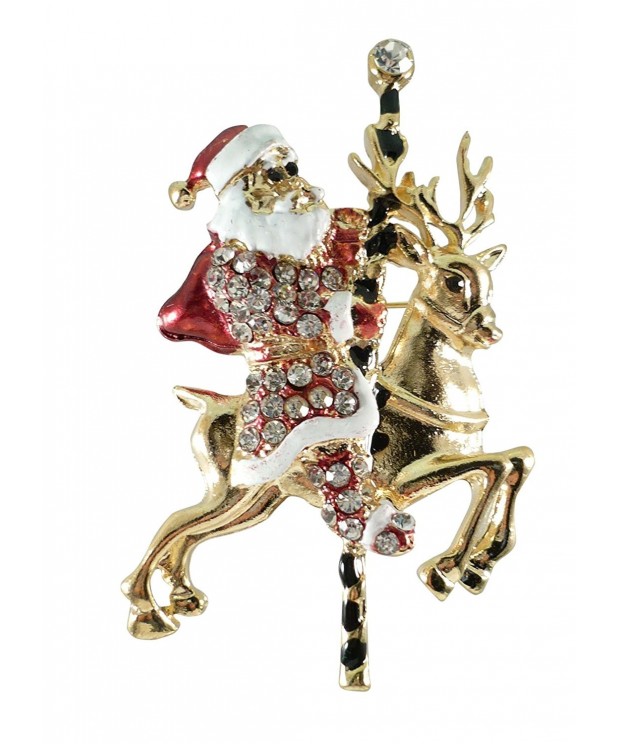 Bejeweled Christmas Goldtone Reindeer 277