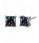 Plated Multicolor Zirconia Earrings Jewelry