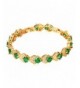 Birthstone Emerald Crystal Bracelet Plated