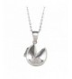 Sterling Silver Fortune Cookie Pendant