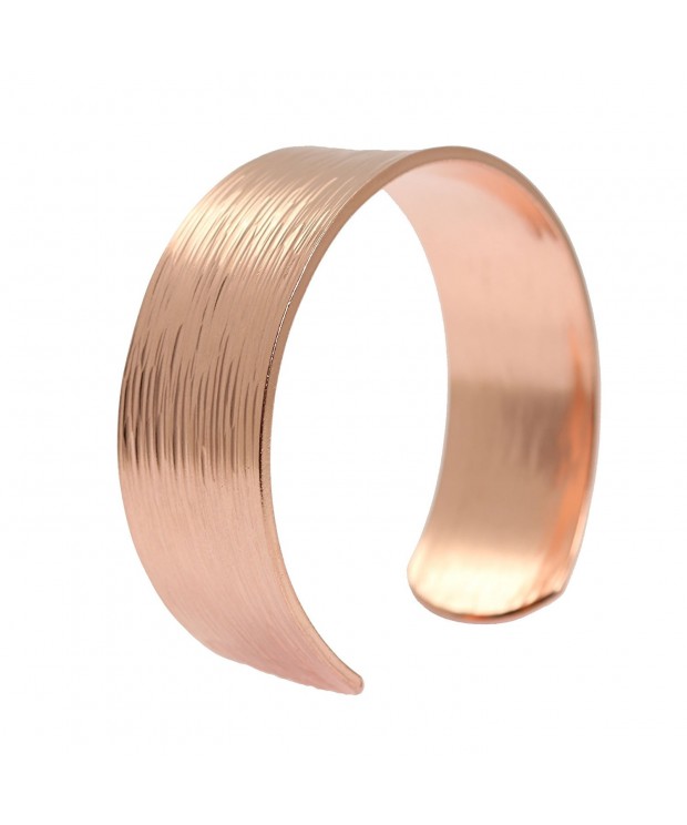 Chased Copper Cuff Bracelet Solid