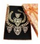 Leopard Bracelet Earrings Necklace Rhinestone
