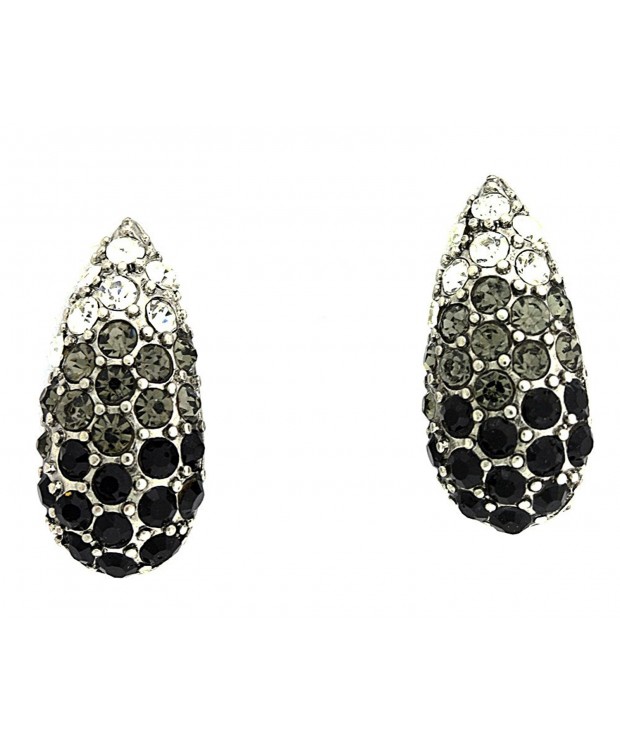 Vintage Simulated Rhinestone Clip Earrings