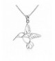 Sterling Silver Hummingbird Pendant Necklace