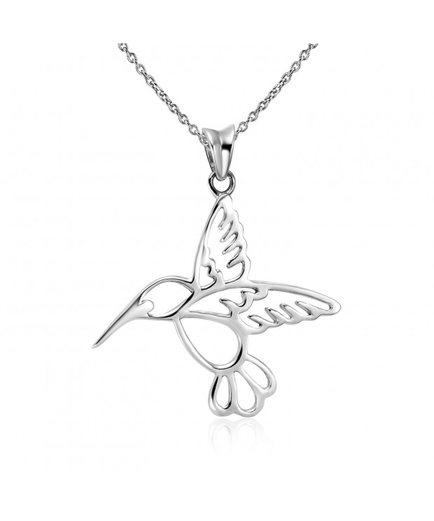 Sterling Silver Hummingbird Pendant Necklace