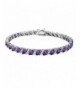 Sterling African Amethyst Marquise cut Bracelet