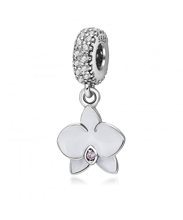 Orchid Sterling Silver Bracelets Dangling