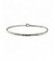 Brave Inspirational Bangle Bracelet Rhodium