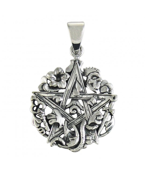 Sterling Cimaruta Pentacle Pentagram Pendant