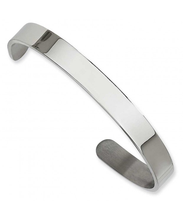 Chisel Polished Stainless Bangle Bracelet