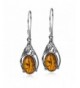 Sterling Silver Amber Classic Earrings